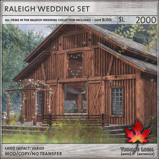 raleigh wedding set L2000