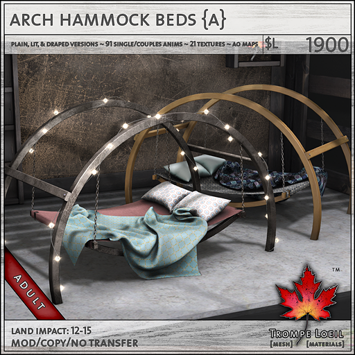 arch hammock bed A L1900