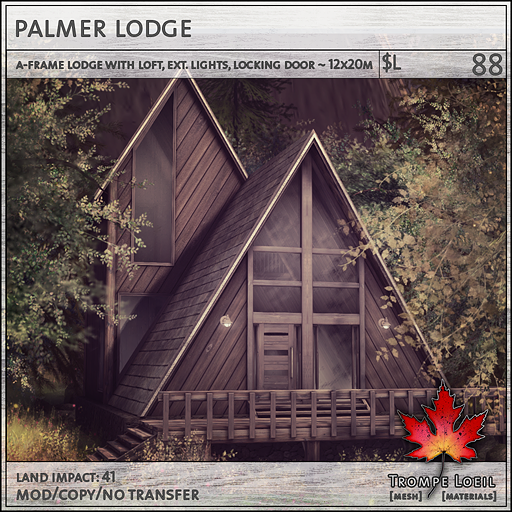 palmer lodge sales L88