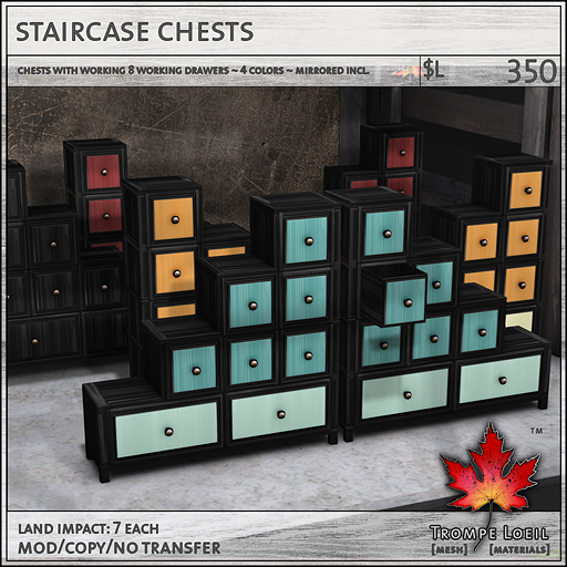 staircase chests sales L300