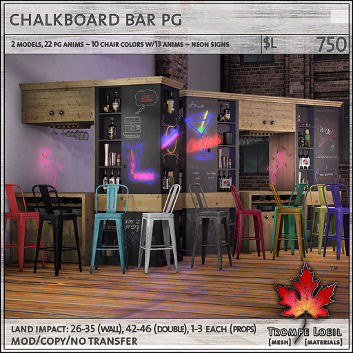 chalkboard bar PG L750