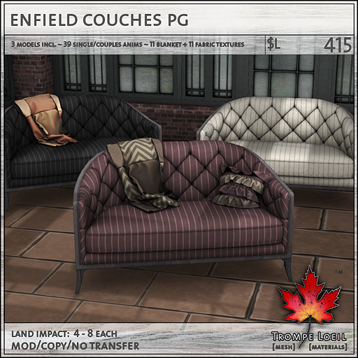 enfield couches PG sales L415
