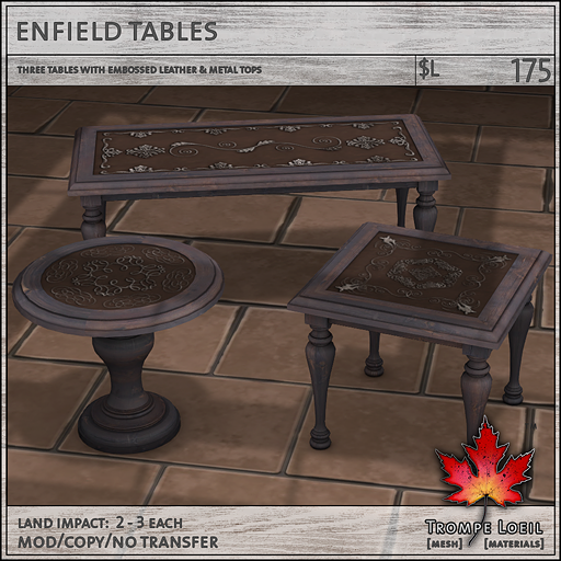 enfield tables sales L175