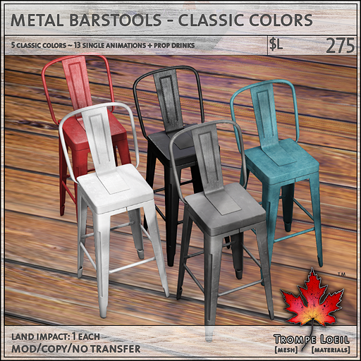metal barstools classic sales L275