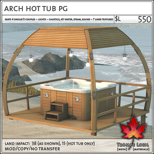 arch hot tub sales PG L550