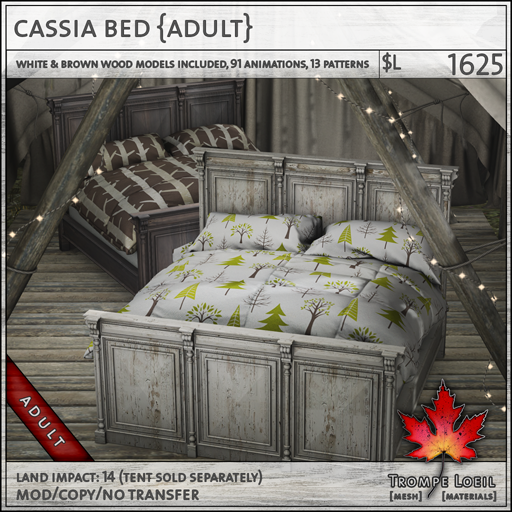 cassia bed Adult L1625