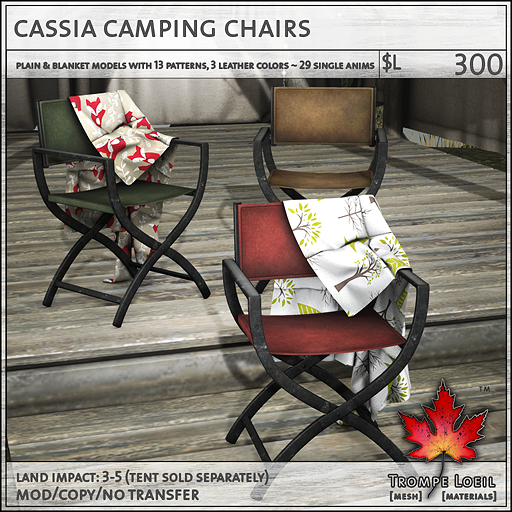 cassia camping chairs L300