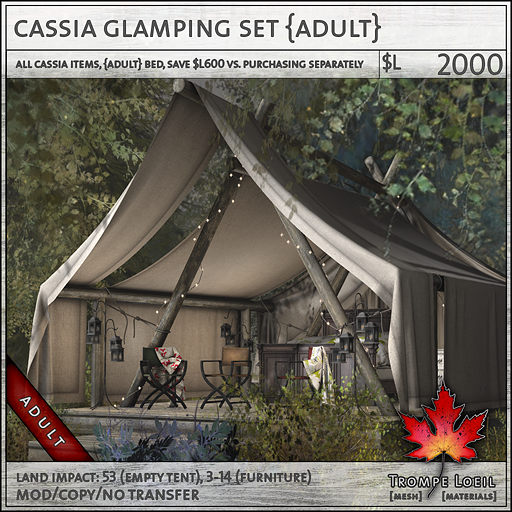 cassia glamping set Adult 2000