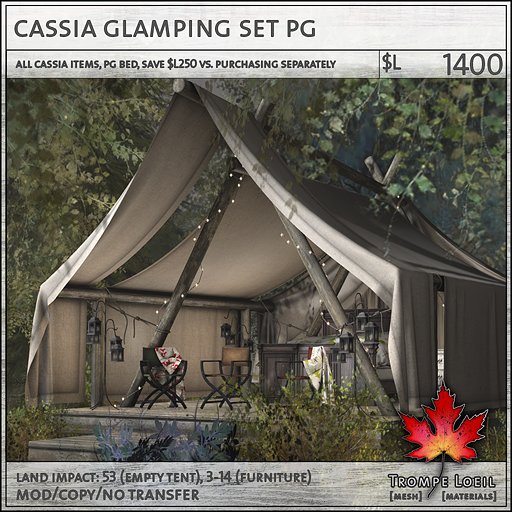 cassia glamping set PG L1400