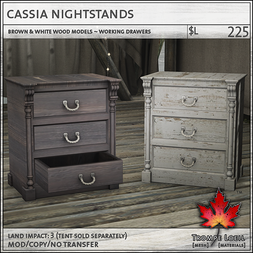 cassia nightstands L225