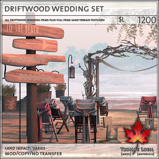 driftwood wedding set L1200