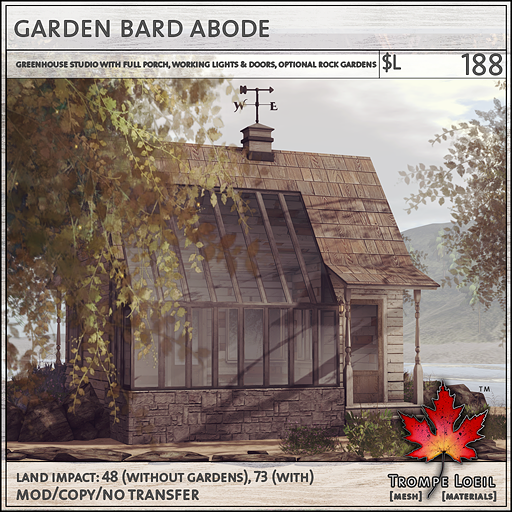garden bard abode sales L188