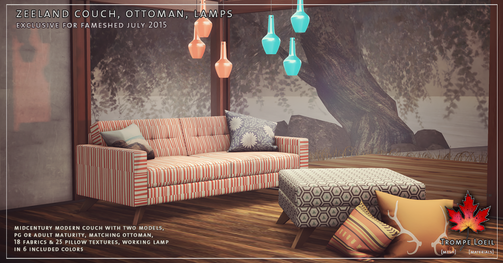 Trompe Loeil - Zeeland Couch Ottoman Lamps Promo