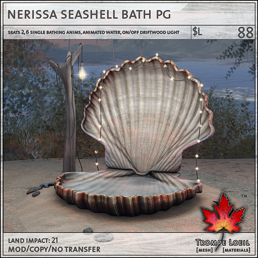 nerissa seashell bath PG L88