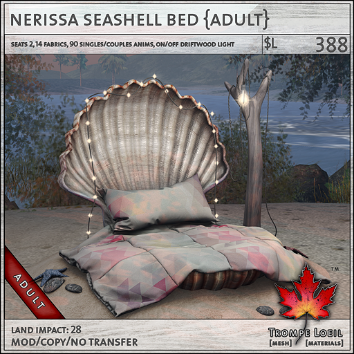 nerissa seashell bed adult L388