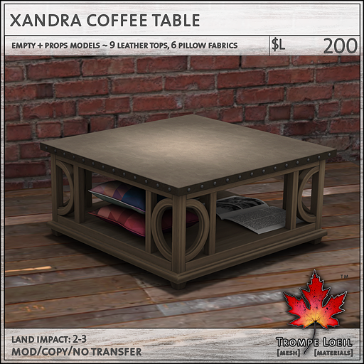 xandra coffee table L200