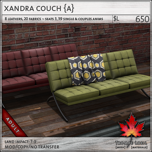 xandra couch Adult L650