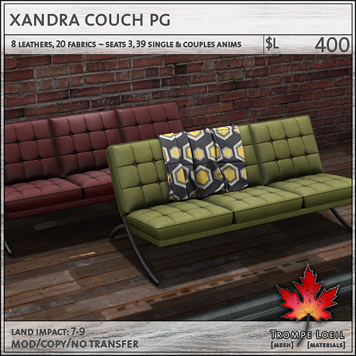 xandra couch PG L400