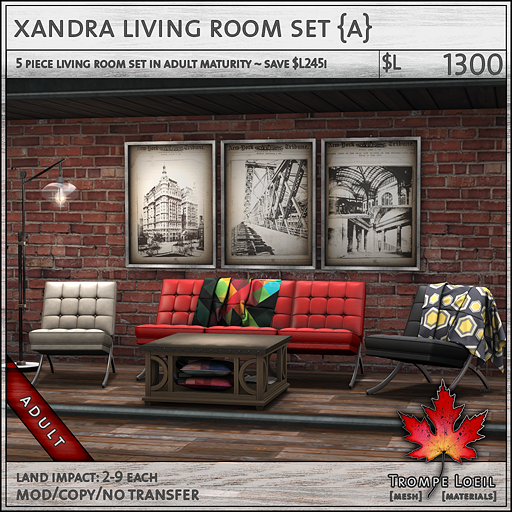 xandra living room set Adult L1300