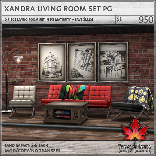xandra living room set PG L950