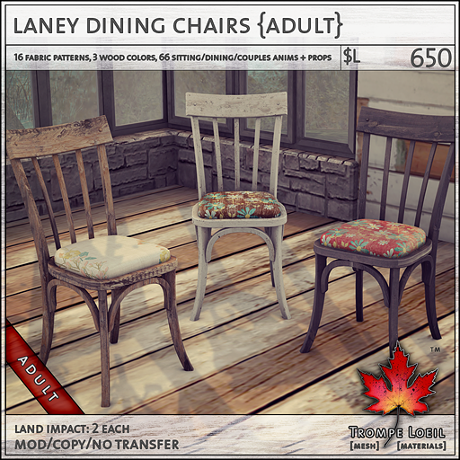 laney dining chairs Adult L650
