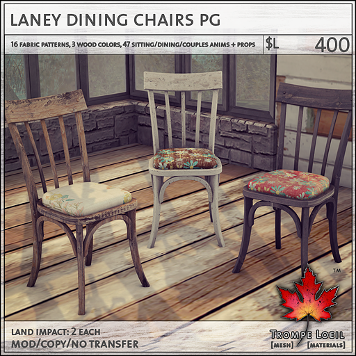 laney dining chairs PG L400