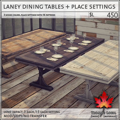 laney dining table sales L450