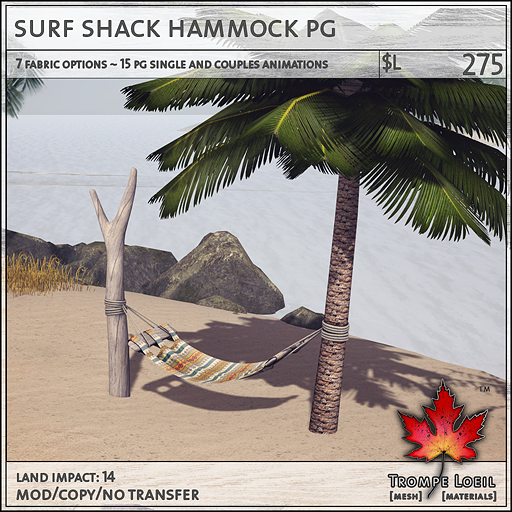 surf shack hammock PG L275