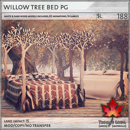 willow tree bed PG L188