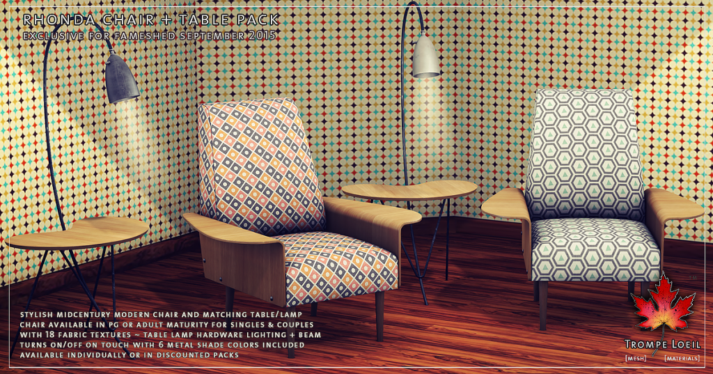 Trompe Loeil - Rhonda Chair and Table Pack promo