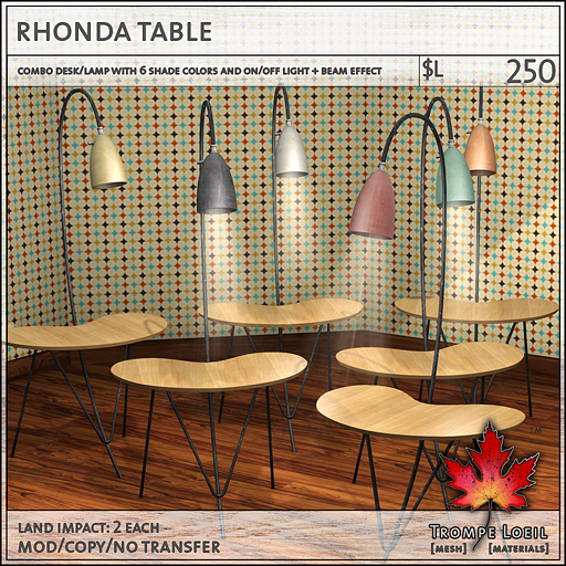 rhonda table L250