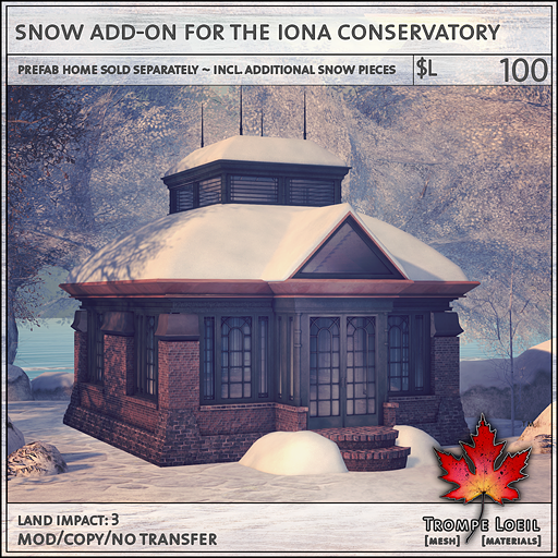 snow add-on for the iona conservatory L100