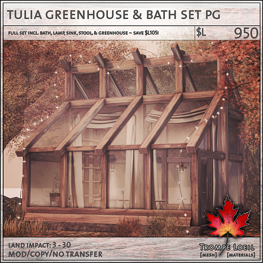 tulia greenhouse and bath set PG L950
