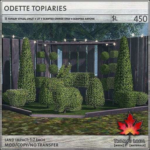 odette topiaries only L450
