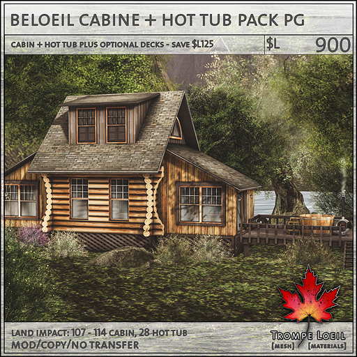 beloeil cabine and hot tub PG sales L900