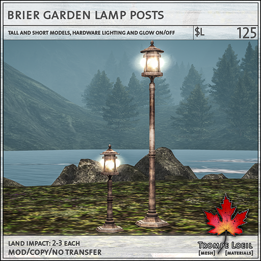 brier garden lamp posts L125