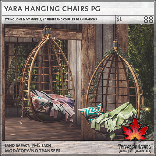 yara hanging chairs PG L88