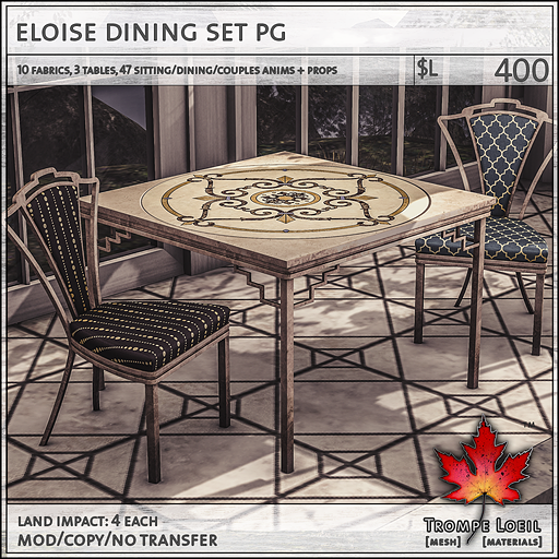 eloise dining set PG L400