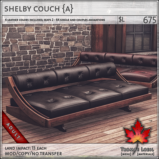 shelby couch Adult L675
