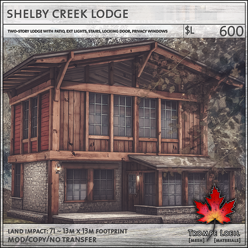 shelby creek lodge L600