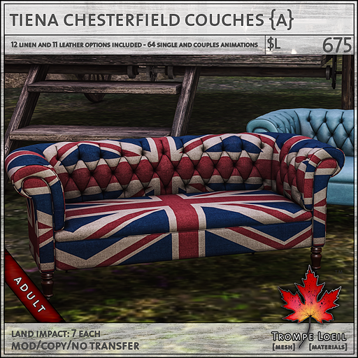tiena chesterfield couches Adult L675