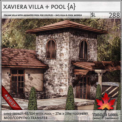 xaviera villa Adult sales L288