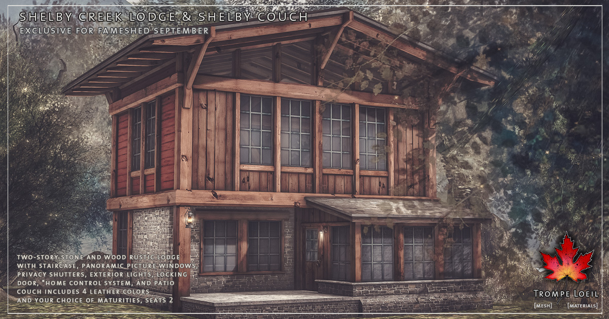Shelby Creek Lodge & Shelby Couch for FaMESHed September