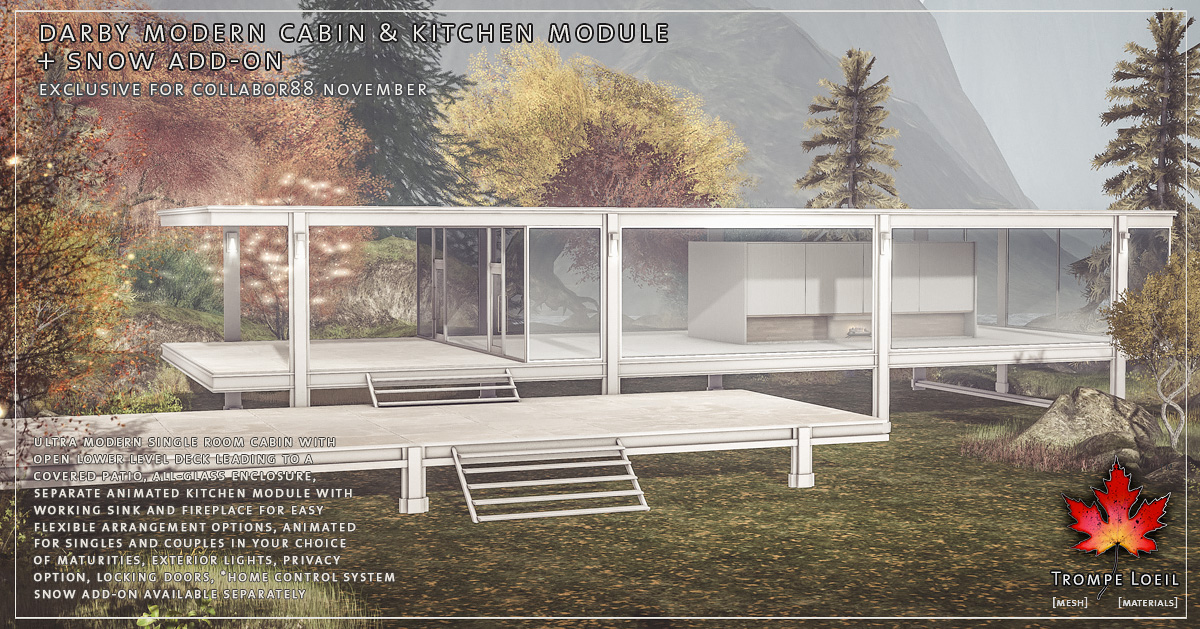 Darby Modern Cabin & Kitchen + Snow Add-On for Collabor88 November