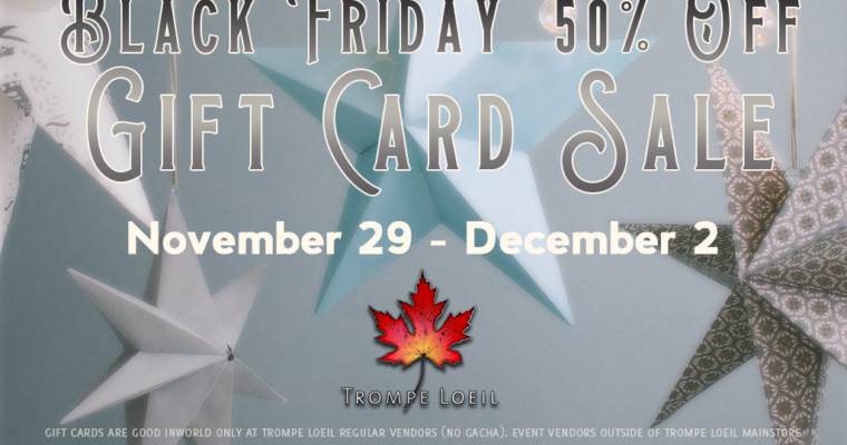 Black Friday 2019 Gift Card Sale – 50% Off Nov 29 – Dec 2