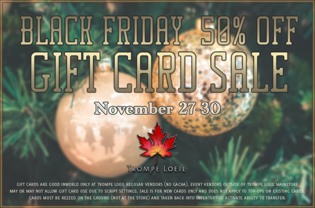 Black Friday 2020 Gift Card Sale – 50% Off Nov 27-30