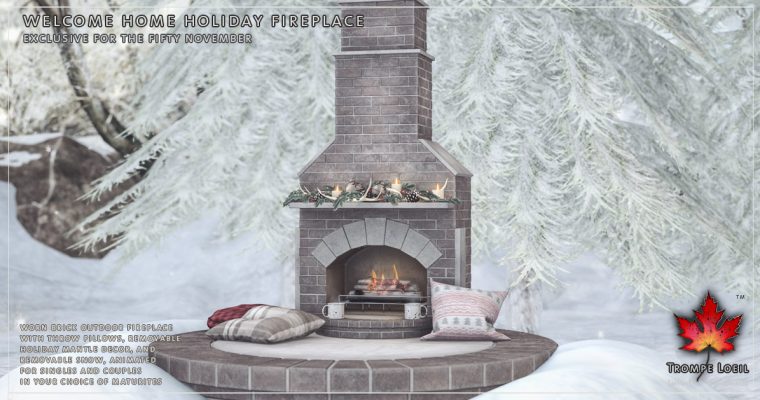 Welcome Home Outdoor Holiday Fireplace for The Fifty November
