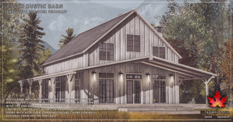 Essex Rustic Barn & Snow Add-On for Uber February