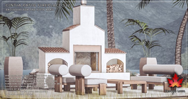 Cintia Patio Fireplace Set for The Fifty April