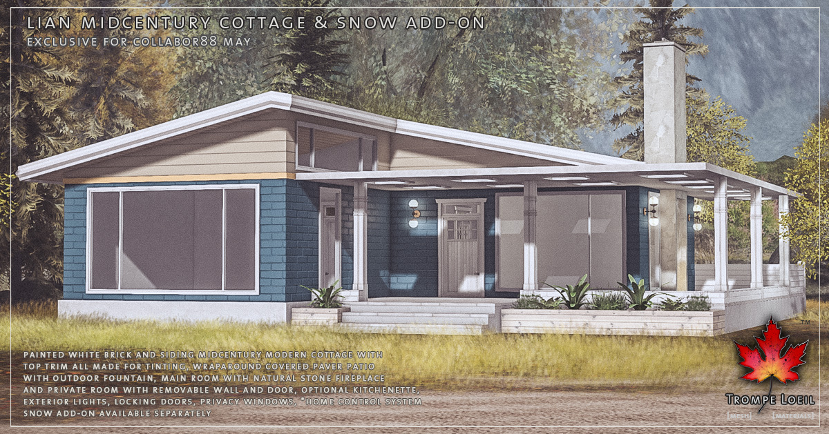 Lian Midcentury Cottage & Snow Add-On for Collabor88 June